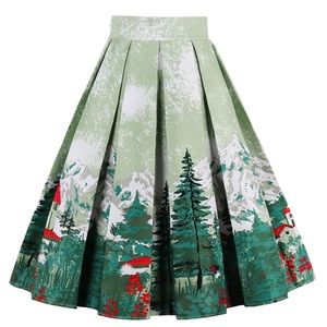 Dressever BNWOT pleated A line Tree Mountain skirt